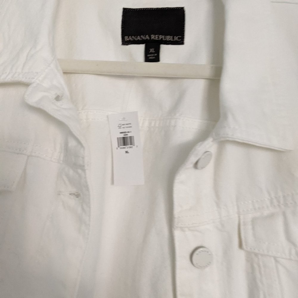 Banana Republic Essential White Denim Jacket